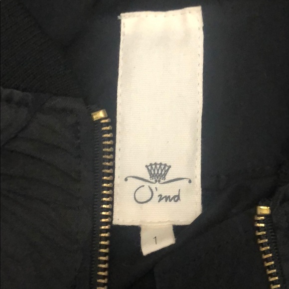 NWOT—O’2nd Black Copped Bomber jacket, us2 - Picture 5 of 7